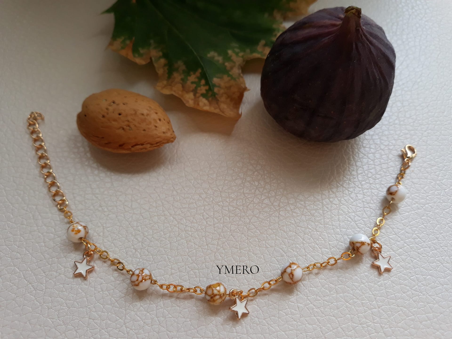 Gold Howlite bracelet